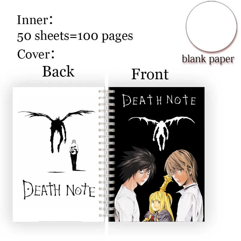 Cuaderno japonés Death Note, Agenda, Lawliet, Shinigami, Caderno Rem, Killer Light, Near Death Note, Ryuk Raito L