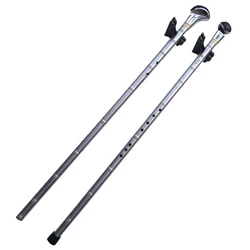 Metal Titanium Flute Xiao + Walking Stick G/F Key Vertical Flute Xiao Flauta Profissional Music Instrument Self-defense Tool