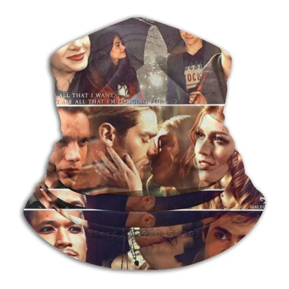 Clace Malec Sizzy Cycling Motorcycle Headwear Washable Scarf Neck Warmer Face Mask Malec Clace Sizzy Magnus Bane Alec Lightwood