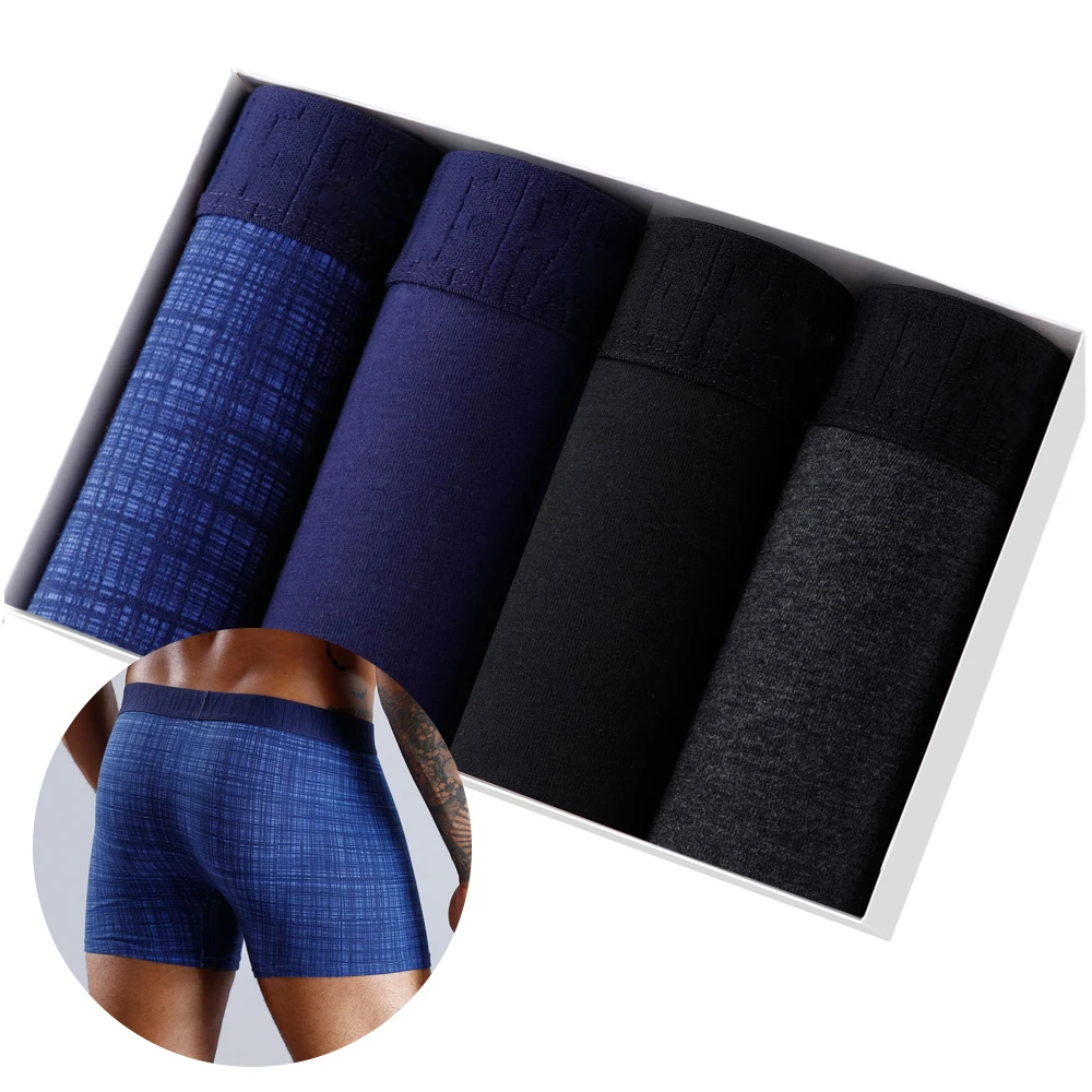 4 Stuks Set Mannen Boxershorts Zachte Boxers Voor Mannen Slipje Heren Onderbroek Mannelijke Katoen Sexy Ondergoed Boxershorts familie Calecon