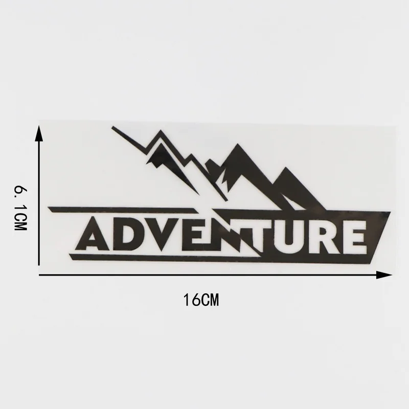 Black/Silver ADVENTURE Vinyl Decal Car Sticker Modern Art Fashion Cartoon 16X6.1CM