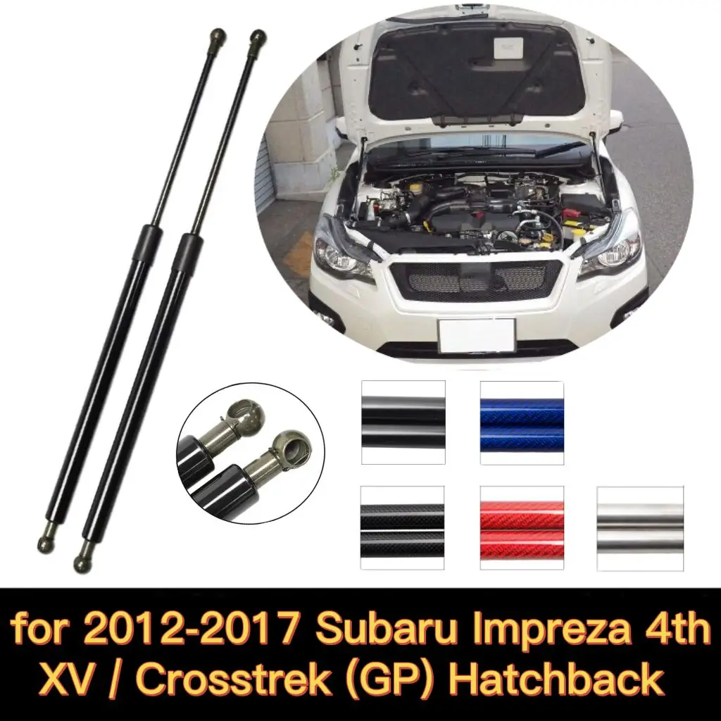 for 2012-2017 Subaru Impreza 4th XV Crosstrek (GP) Hatchback Front Hood Bonnet Gas Struts Lift Support Shock Damper Rod Absorber