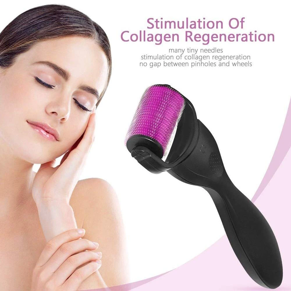 3 in 1 Titanium needles Derma Roller for face body massager & hair loss treatment