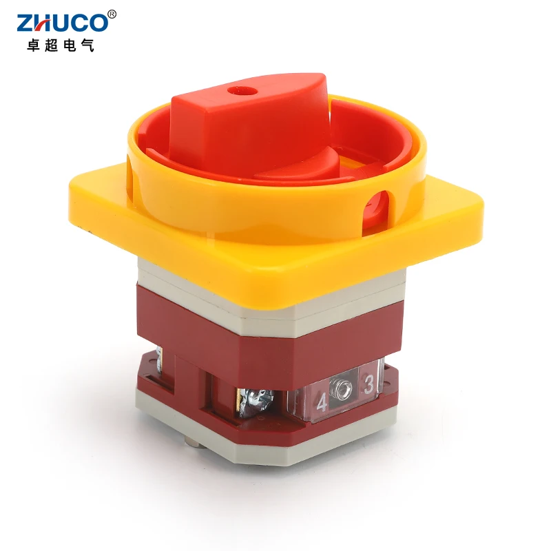 ZHUCO LW12-16/1GS 16A Two Position One Pole Combination Knob Padlock Master Control Circuit Rotary Power Cut-off Cam Switch