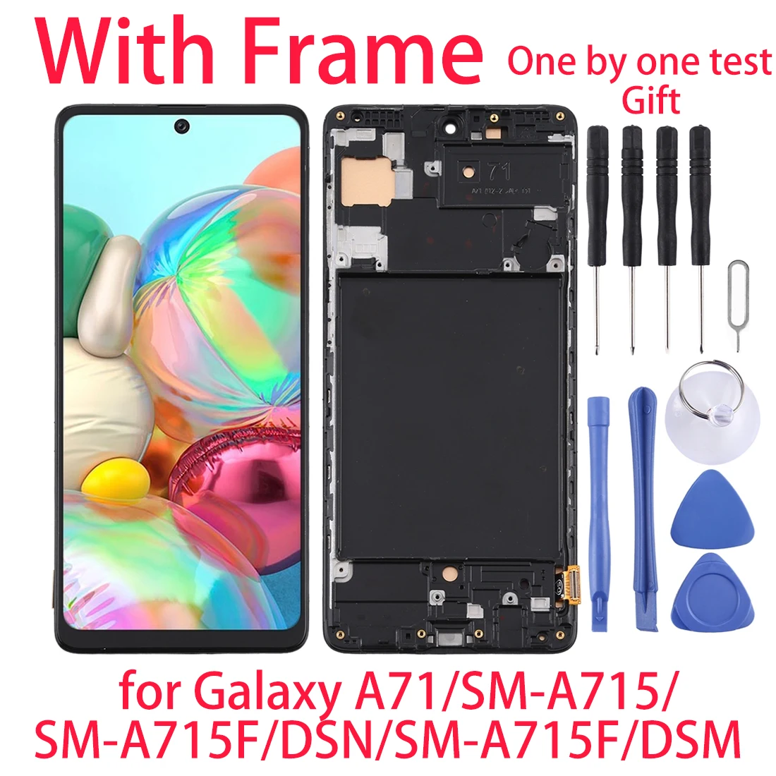 A71 LCD For Galaxy A71/SM-A715F/DS,SM-A715F/DSN (Global);SM-A715F/DSM LCD Display&Frame Touch Screen Digitizer