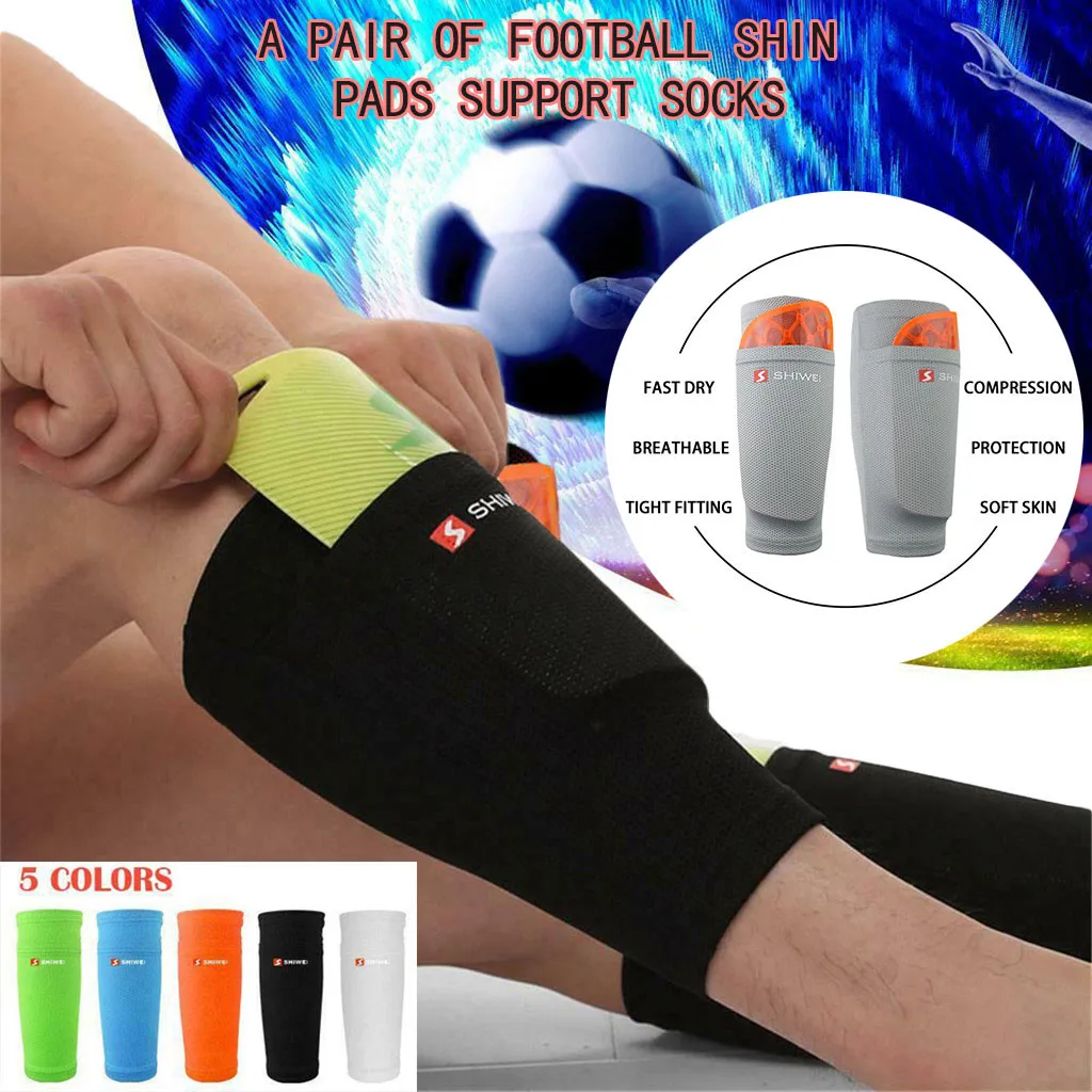 Ishowtienda Men Shin Guard Adult Kids Boys Football Leggings Ankle Socks Foot Protect Thick Pad Sleeves Shin Guard#y30