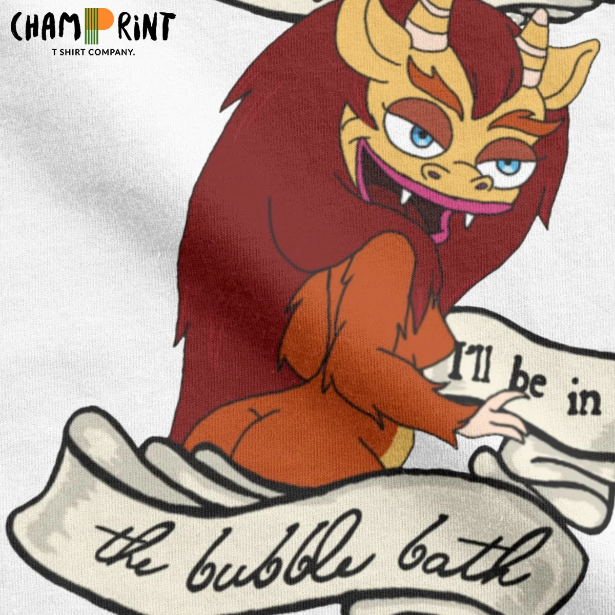 Bubble Bath T-Shirts for Men Big Mouth Connie Hormone Monstress Cartoon Funny Cotton Tees Short Sleeve T Shirt Big Size Tops