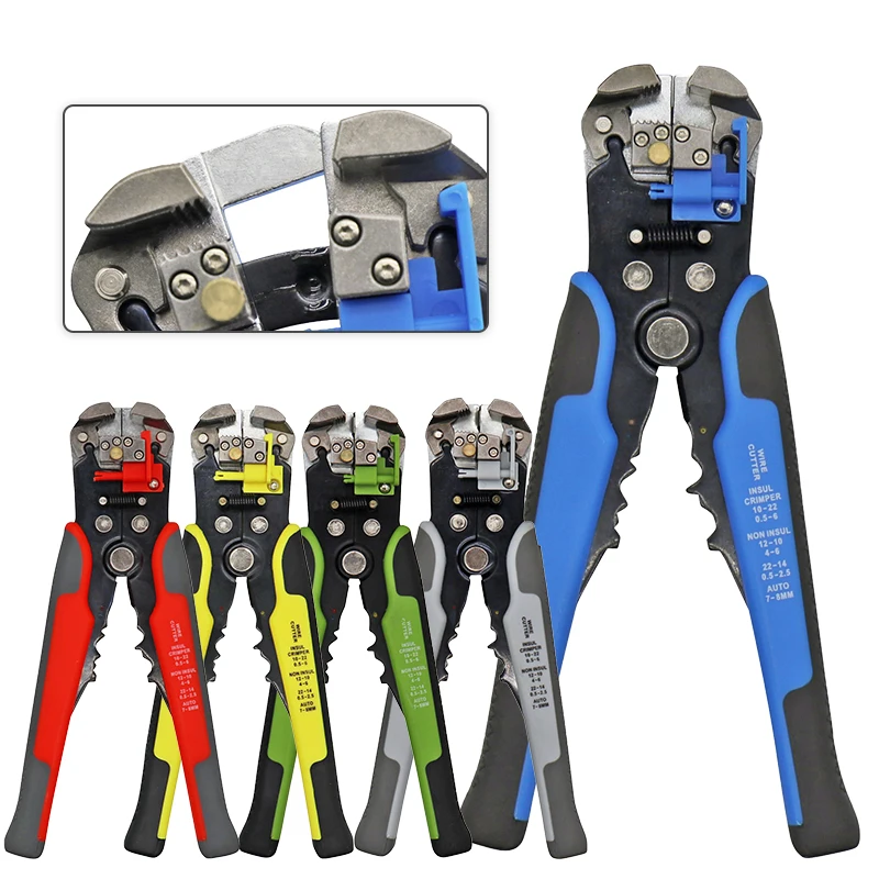 HS-D1 multi-functional Wire Stripper with Cutter Wire Stripping Tool 22-10AWG for Flat Ribbon Cable Wire Electrical peeling tool