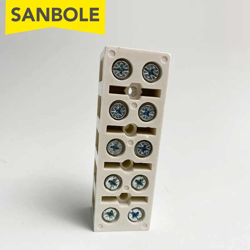 10pcs Terminal blocks Fixed Type Base Connection Terminals with screws Connector Plate 8005 80A/5P