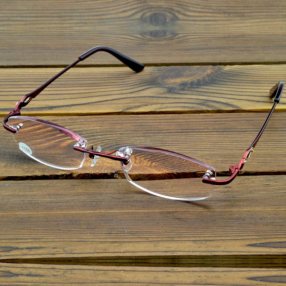 NEW DESIGNER ROYAL LUXURY RIMLESS WOMEN READING GLASSES GRADIENT +1 +1.5 +2 +2.5 +3 +3.5 +4