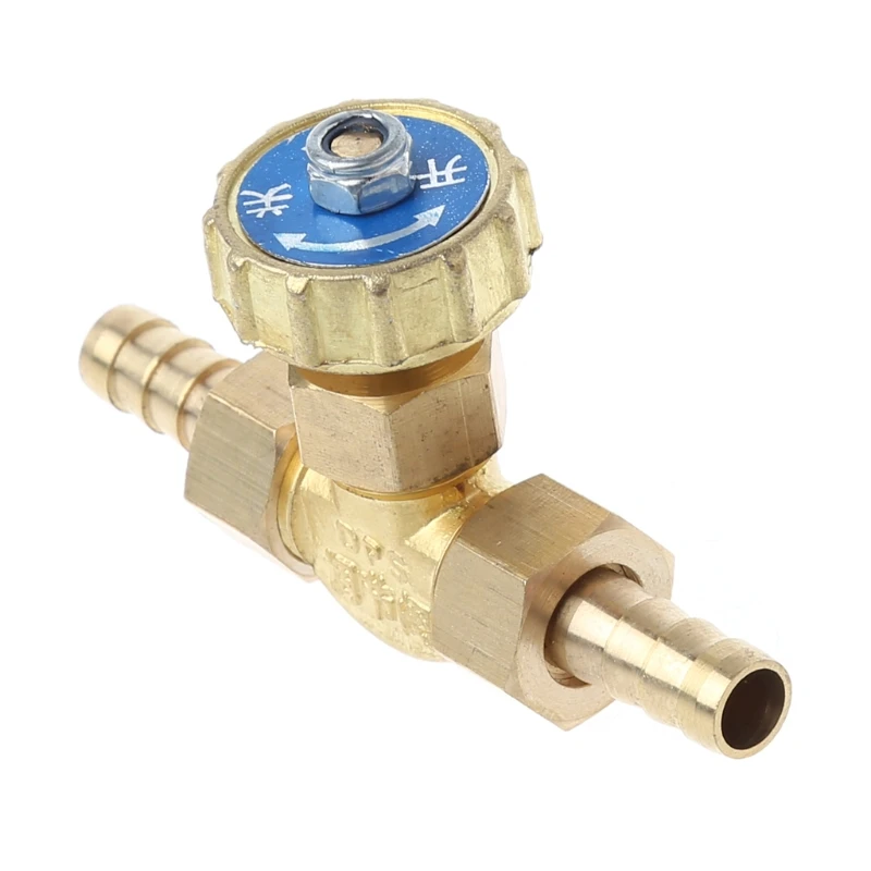 ข้อศอกเข็มทองเหลืองวาล์ว8มม.ตัวปรับแก๊สโพรเพนบิวเทน Barbed Spigots 1 Mpa