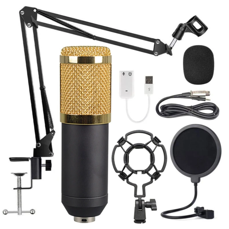 Condenser Microphone Bundle BM-800 Mic Set for Stu dio Recording & Brocasting Microphone Kit for Pc Computer