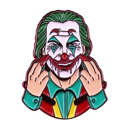 Put On A Happy Face - Joker inspired interactive hard enamel pin Joaquin Phoenix fans gift