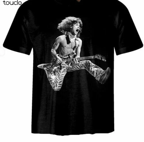 Eddie Van Halen Guitarra Short Sleeve Black Men S-3Xl T-shirt