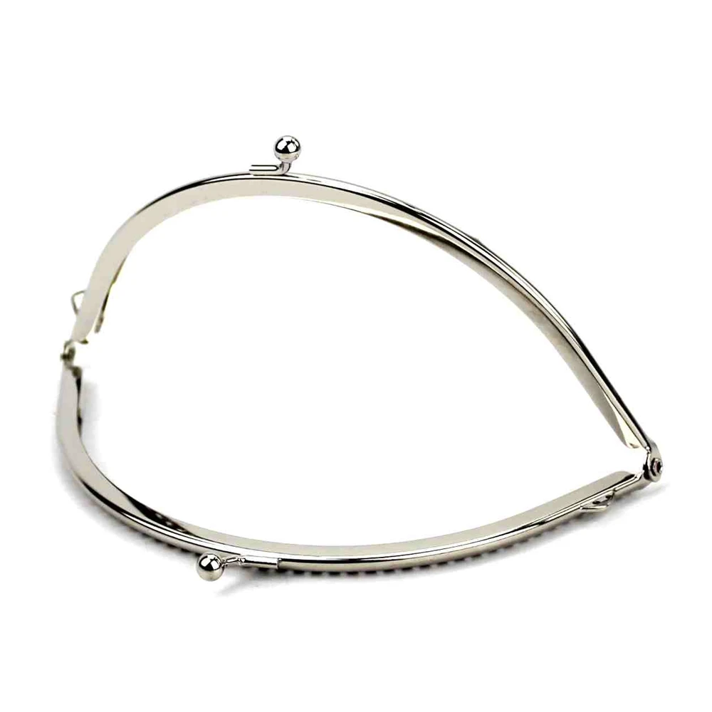 1 Piece Glossy Silver Basic Arch Metal Purse Frame Kiss Clasp Lock DIY Bag Accessories 8.5/10.5/12.5/15.5/18.5 CM