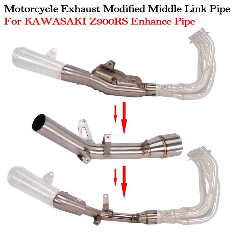 

Cat Delete Eliminator Enhanced For KAWASAKI Z900RS Middle Link Pipe Motorcycle Exhaust Stainless Steel Moto Escape Tube Modified