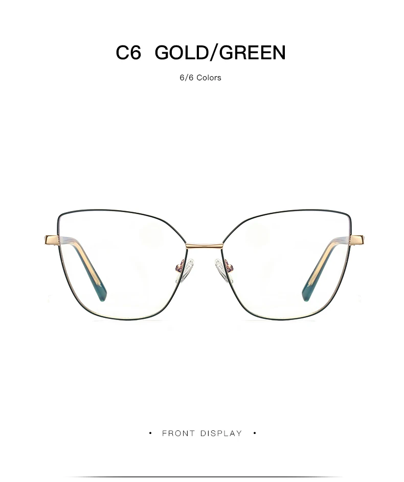 Mode Frauen Katzenauge Vollrand Legierung Brille Rahmen für weibliche verschreibung pflicht ige Brillen optische Brille für Frau – Detail 25
