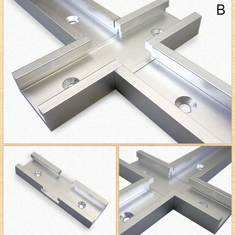 200mm Cross T-track Connector Set 30 Type T-slot Miter Track Jig Fixture Slot Connector B99