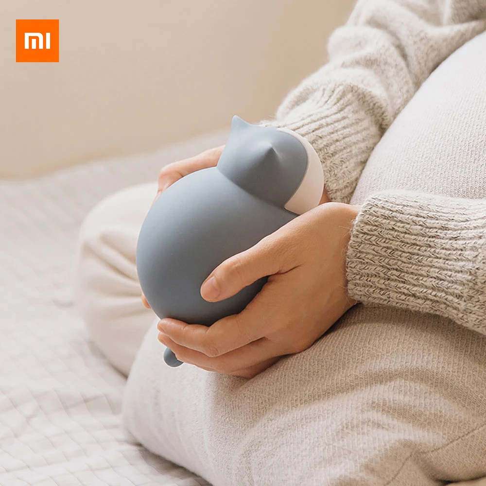 Xiaomi Youpin Cute Cat Shape Hot Water Bottle Hand Warmer Microwave Fodd Grade Silica Gel Belly Warmer Office Home Hot Water Bag