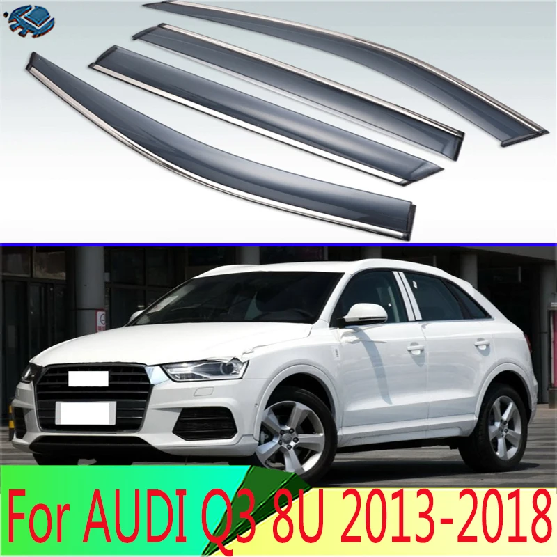 

Для AUDI Q3 8U 2013 2014 2015 2016 2017 2018 пластиковый внешний козырек вентиляционные шторы оконный солнцезащитный дефлектор от дождя