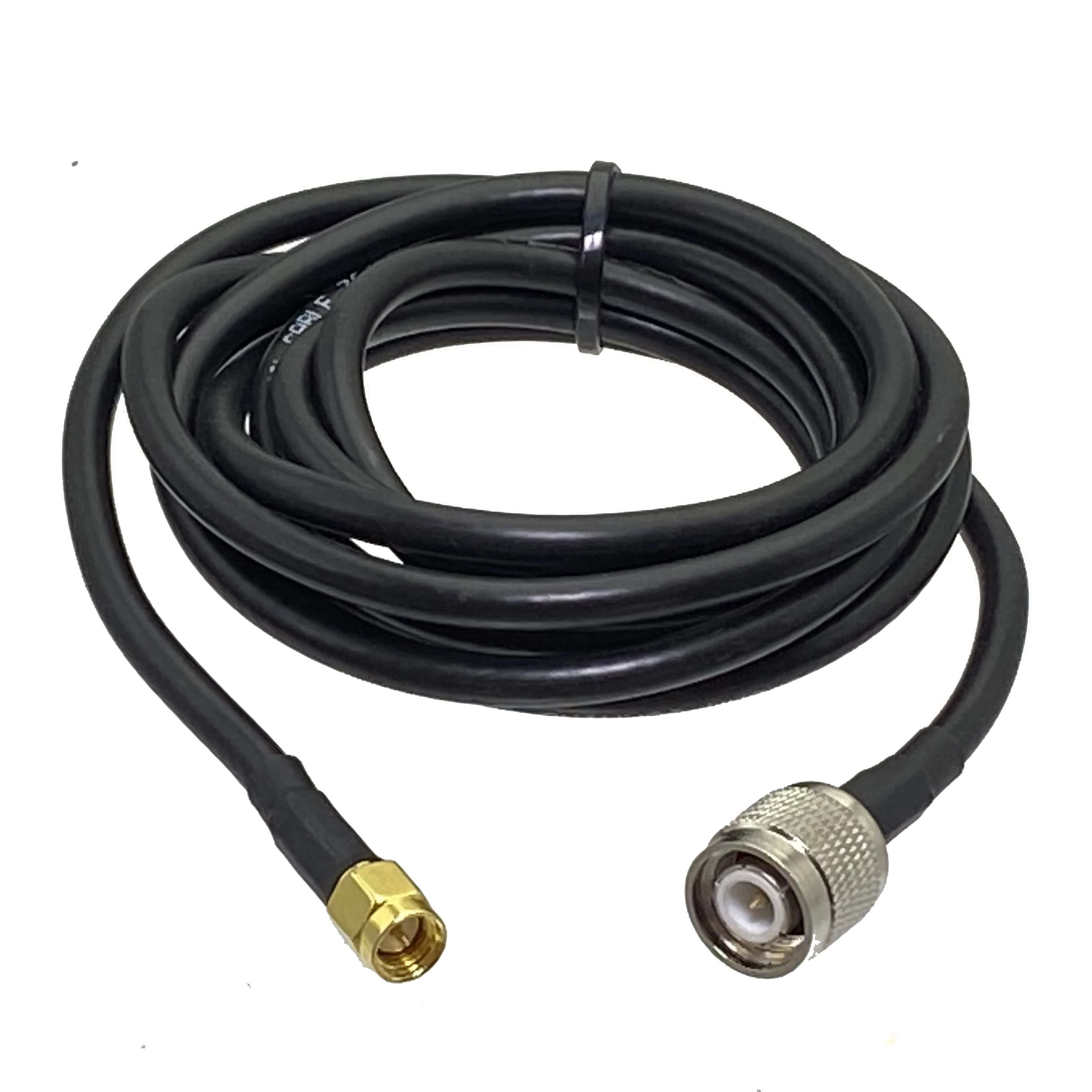 RG58 TNC Male Plug to SMA Male Plug Straight Crimp Wire Terminals RF Jumper pigtail Cable 6inch~20M