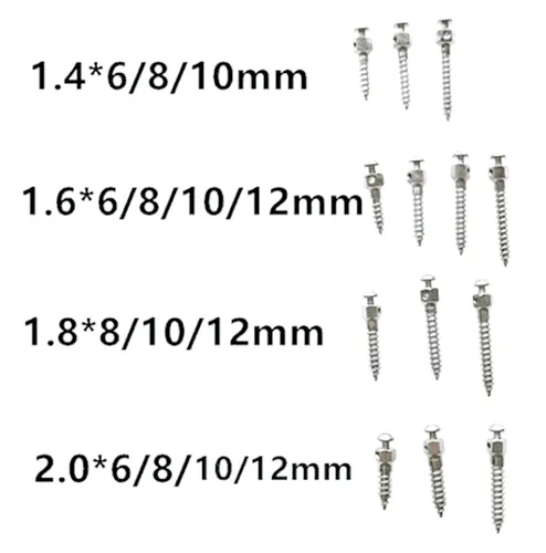 Imagen 1 del producto 5 uds ortodoncia Dental Micro implante Mini tornillos rosca autoperforante titanio 14 tamaños