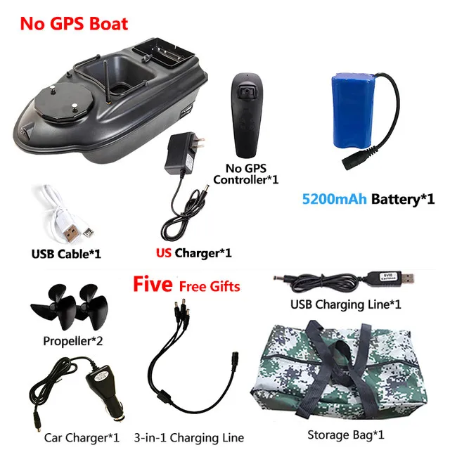 GPS Aasboot 500M 3KG Laadvermogen 40 stuks GPS Puntvisserij Aasboot 2 Bakken GPS Autonavigatie LCD Scherm Viszoeker Nestboot