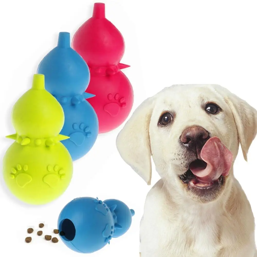 Dog Toy Gourd Shape Leakage Food Ball Pet Interactive Training Chew Toys Cat Puppy Tooth Cleaning Molar Biting Durable TPR Toy