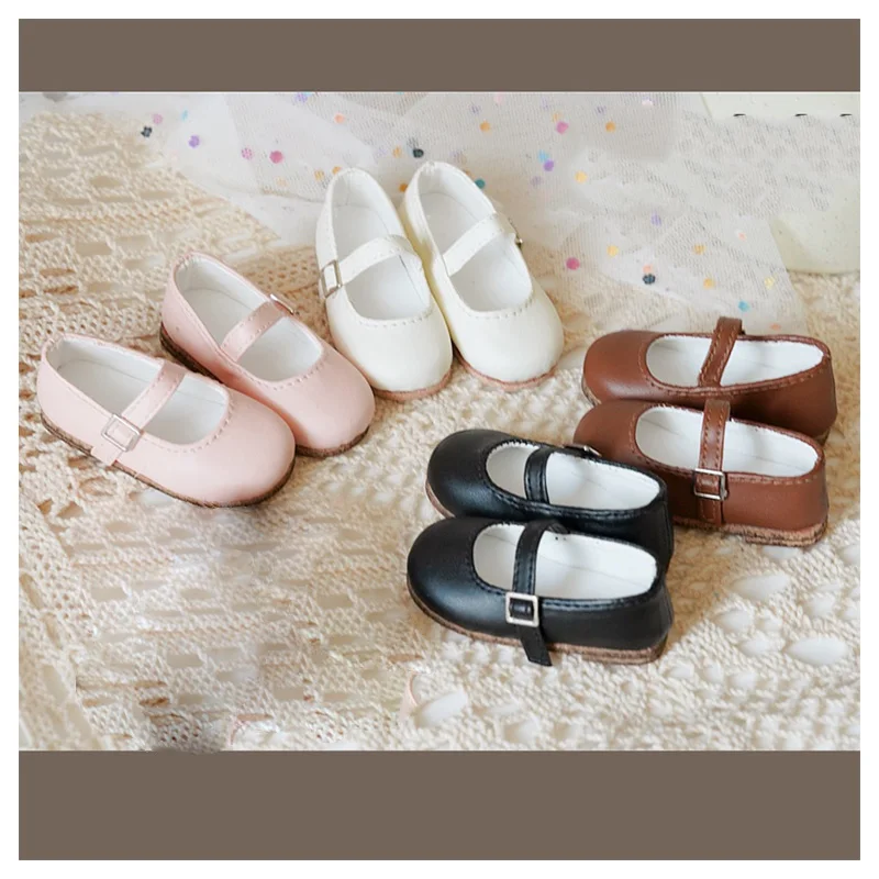 

1/4 BJD shoes 6cm doll shoes round head small leather shoes for 1/4 BJD shoes MDD doll accessories doll shoes