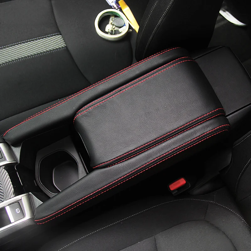 

For Honda Civic 10th Gen 2016 2017 3pcs Car Center Console Lid Armrest Box Microfiber Leather Protection Cover