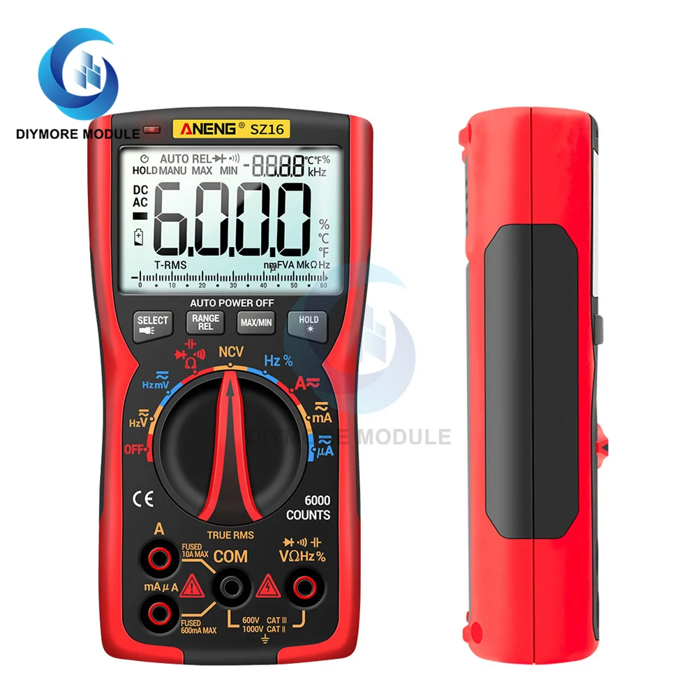 ANENG SZ16 DIY Transistor Kondensator NCV Detektor Lcr Meter Digital-Multimeter 6000 Professionelle True RMS AC/DC Analog Tester