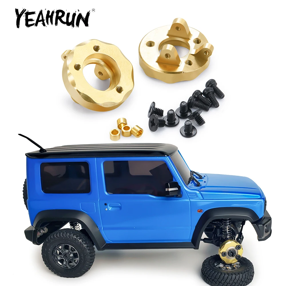 YEAHRUN Brass Steering Knuckles Blocks Cup Wheel Hub Counterweight for Kyosho Jimny 1/18 MINI-Z 4x4 Wrangler Hilux 1/24 RC Car