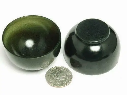 2 Pieces Handmade Natural Nephrite Jade Bowls / Cups