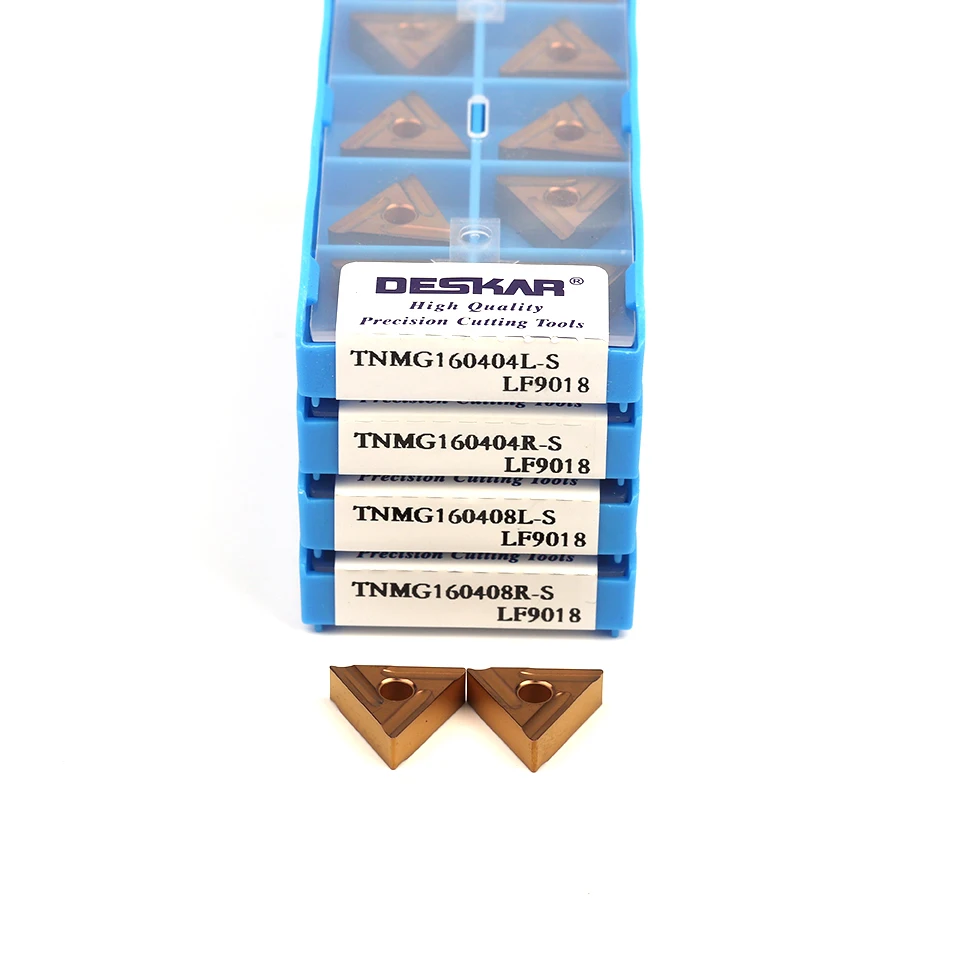 Imagem -04 - Deskar Original Cnc Torno Ferramenta de Alta Qualidade Carboneto Ferramenta Tnmg160404r-s Tnmg160404l-s Tnmg160408r-s Tnmg160408l-s Lf9018