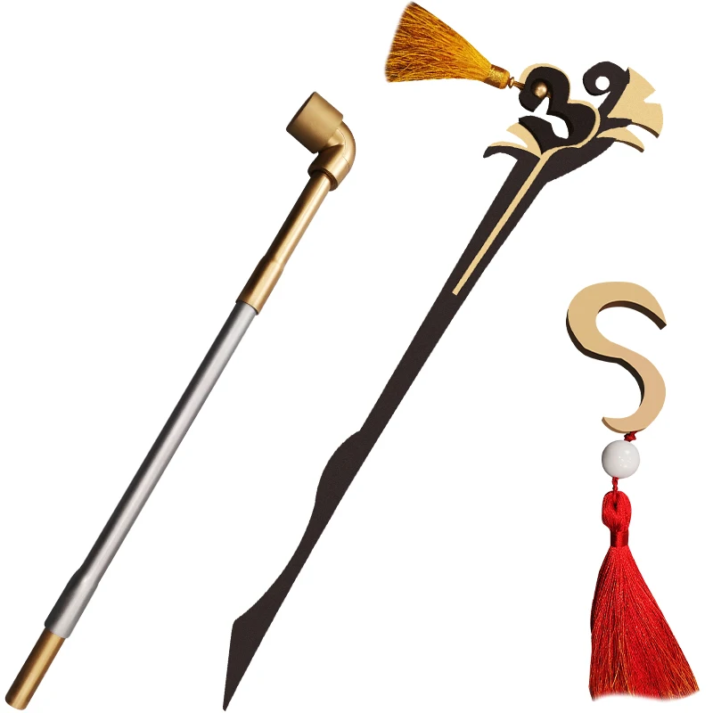 Accesorios de Cosplay de Genshin Impact Ningguang para la frente, tocado, horquilla de Pipa de tabaco, accesorios de disfraz