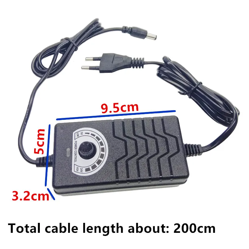 Adjustable AC/DC 3V 4V 5V 6V 7V 8V 9V 10V 11V 12V 13V 14V 15V 16V 17V 18V 19V 20V 21V 22V 23V 24V 2A Adapter Power Supply