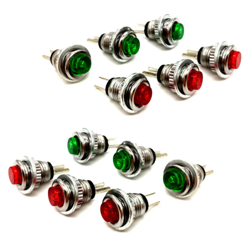 10pcs DS-101 8mm On/Off Push Button Switch Mini Lockless Momentary ON OFF Push Button Micro Normally Open Switch