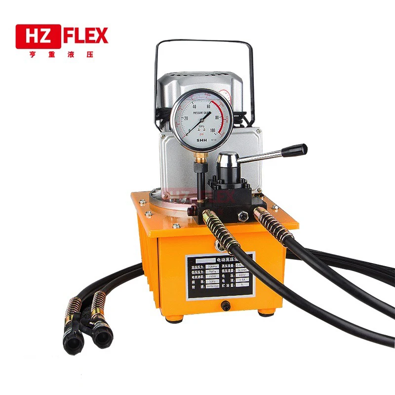 

220V 0.75kw 7L ZCB-700AB pump Double circuit hand plate electric hydraulic pump High pressure oil pump Electric hydraulic pump