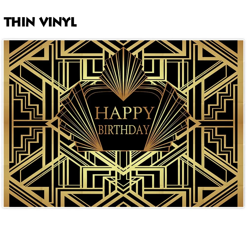 Allenjoy Gatsby Dekorasi Fotografi Latar Belakang 18 Ulang Tahun 1st 30th Photozone Latar Belakang Studio Photocall Photophone Polyester