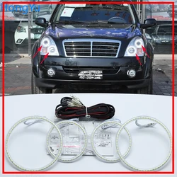 for Ssangyong Rexton 2006 2007 2008 2009 2010 2011 Excellent Angel Eyes Ultra bright smd led Angel Eyes kit