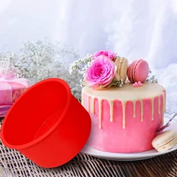 4 inch Round Shape Moulds Silicone Baking Mold Cake Mousse Ice Creams Chocolates Pastry Cake Mold