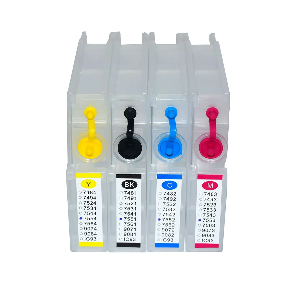 آسيا T752 T7521-T7524 خرطوشة الحبر القابلة لإعادة الملء للطابعة Epson Work Force WF-8091 WF-8591 WF-6091 WF-6591 مع رقاقة متوافقة