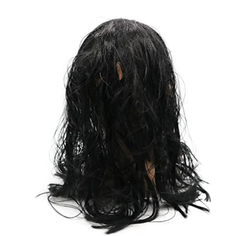 Bloody Woman Ghost Mask Long Hair Ghost Doctor Nurse Scary Props Ghost Face Cover Halloween Haunted Long Hair Dress Up Prop