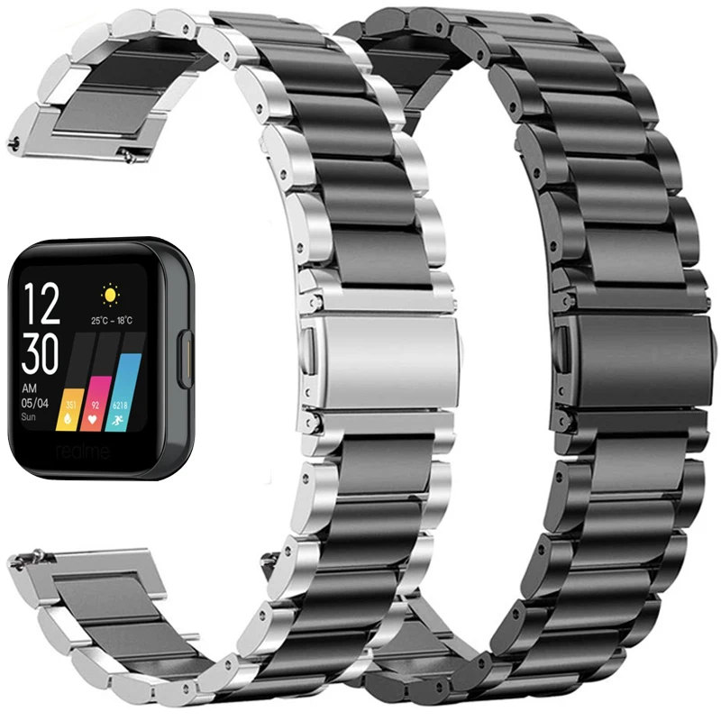 

Stainless Steel Strap For Realme Watch Smart Watchband Bracelet Metal Wristband Straps For Realme Watch S/S Pro Real Me Correa