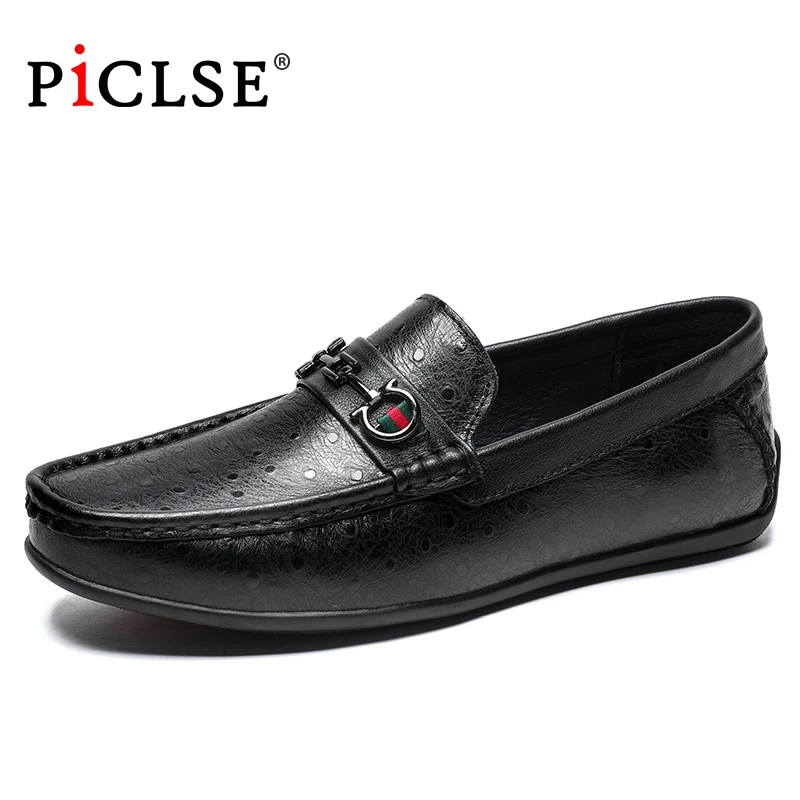 Luxury Brand Genuine Leather Men Loafers Business Casual Leather Shoes Men Flats Comfortable Driving Shoes Moccasins Man Shoes