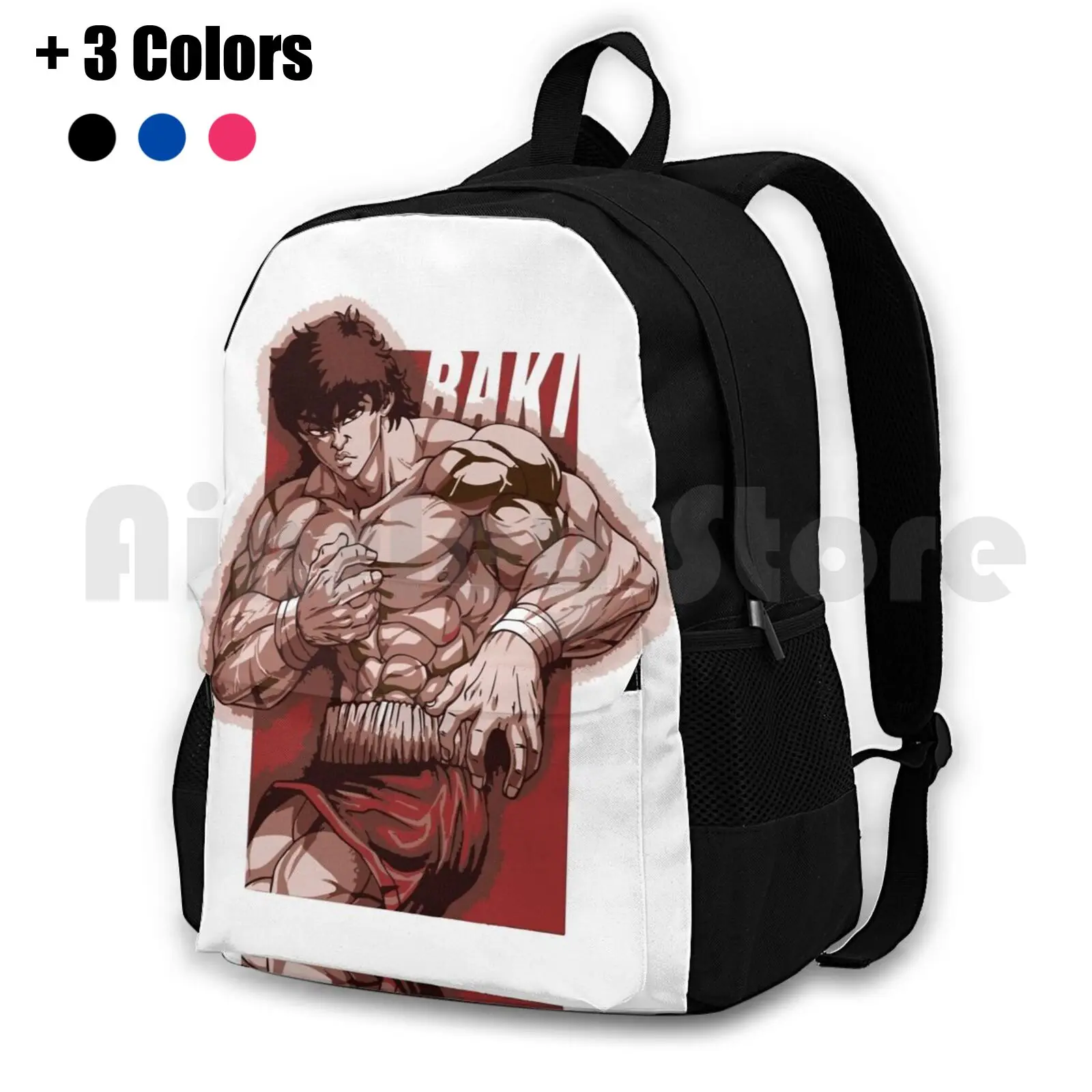 Baki Hanma Outdoor Hiking Backpack Riding Climbing Sports Bag Baki Boxing Thai Netflix Anime Manga Baki Hanma Hanma Martial Art