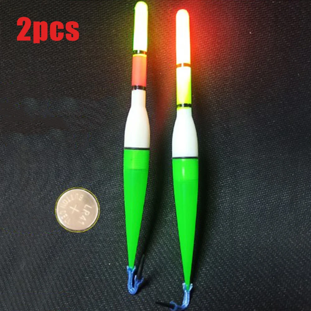 

2PCS Fishing Float LED Electric Float Light + Battery Deep Water Float Fishing Tackle Bobber Fishing Gear With electrons