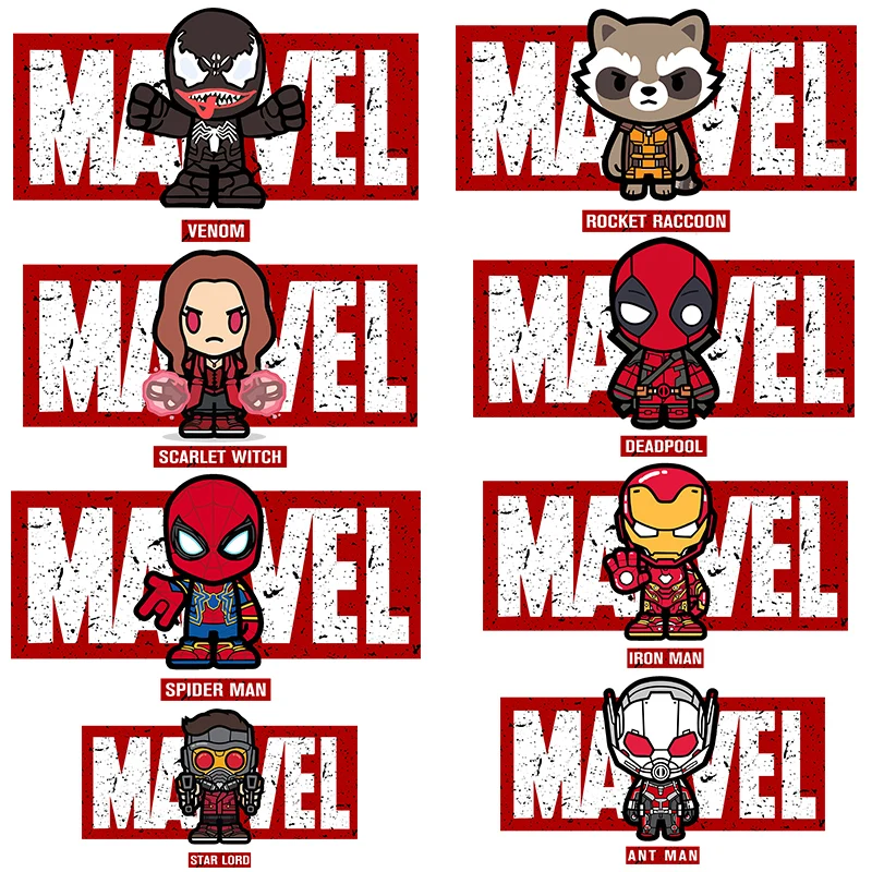 

The Avengers Super Hero Heat Transfer PVC Patch Garment Accessories Patches for Kids Clothing Jacket DIY Appliques