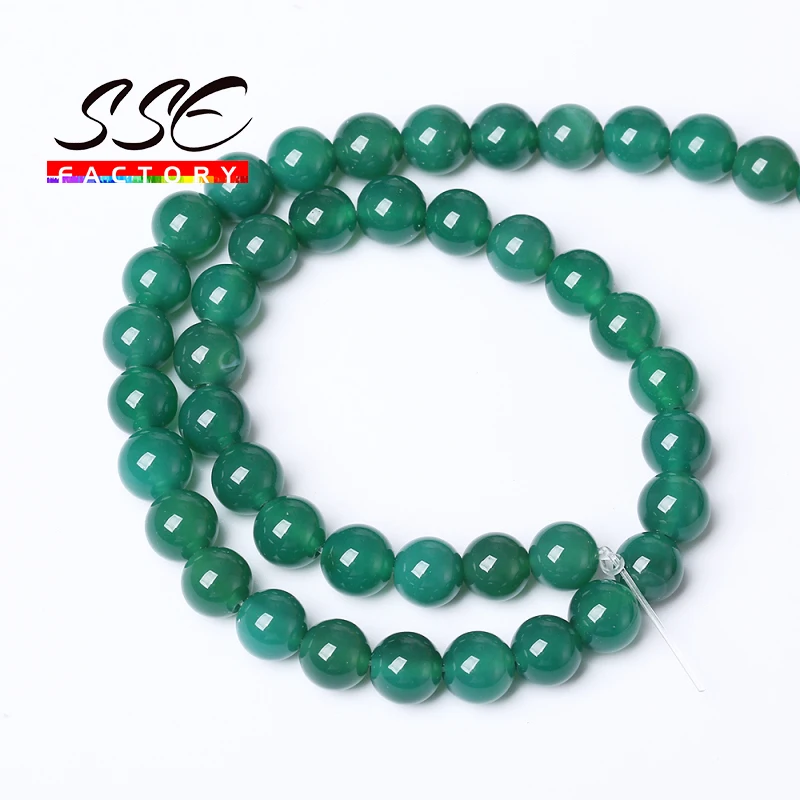 Natural stone Beads Green Agates Round Loose Beads 15\'\' 4/6/8/10/12 mm for Jewelry Making Necklace DIY Bracelets Accessories A21