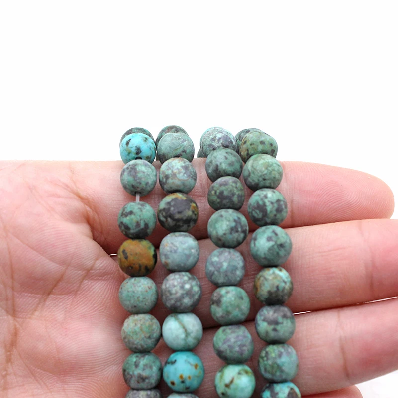 Bracelet beads Dull Polish Matte African Turquoises Howlite Stone Beads for Jewelry Making 4-10mm Natural Stone Round Beads